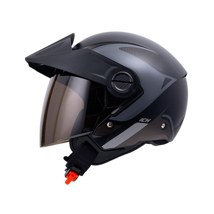 CASCO ICH ICH-102 YARUROK MATE NEGRO GRIS VISOR HUMO