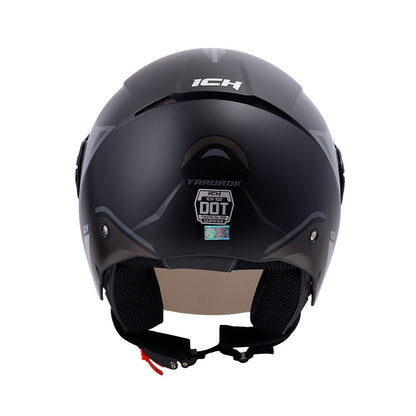 CASCO ICH ICH-102 YARUROK MATE NEGRO GRIS VISOR HUMO