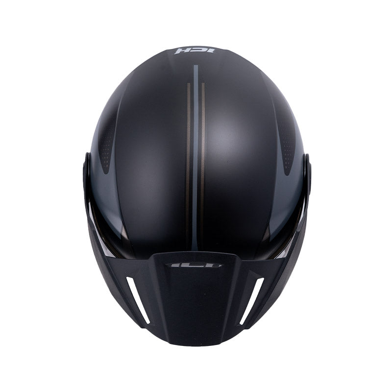 CASCO ICH ICH-102 YARUROK MATE NEGRO GRIS VISOR HUMO