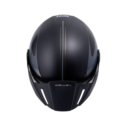 CASCO ICH ICH-102 YARUROK MATE NEGRO GRIS VISOR HUMO