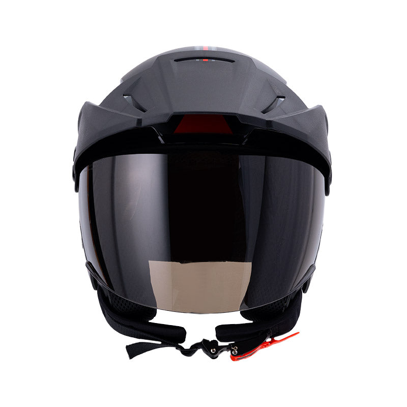CASCO ICH ICH-102 YARUROK MATE NEGRO GRIS VISOR HUMO