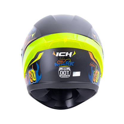 CASCO ICH ICH-501SP MARK MATE NEGRO NARANJA NEON VISOR HUMO