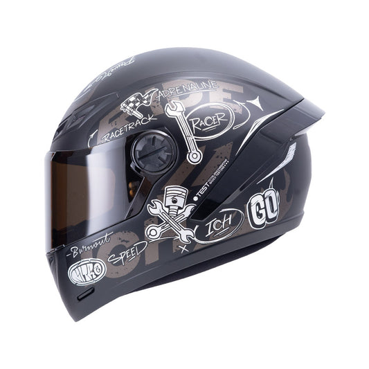CASCO ICH ICH-501SP MARK MATE NEGRO PLATA VISOR HUMO