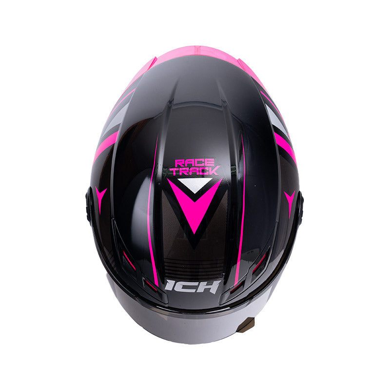 CASCO ICH ICH-501SP NEGGAZ MATE NEGRO FUCSIA VISOR HUMO