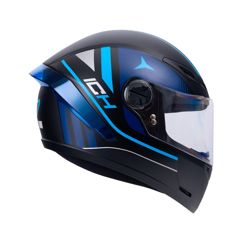 CASCO ICH ICH-501SP NEGGAZ MATE NEGRO AZUL VISOR HUMO