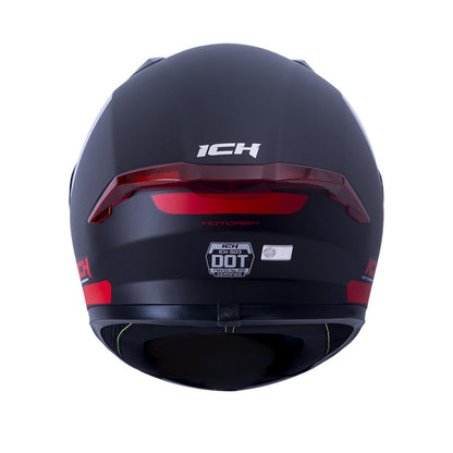 CASCO ICH ICH-503SP MOTOREX MATE NEGRO ROJO HUMO
