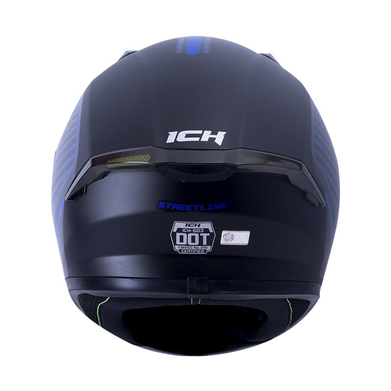 CASCO ICH ICH-503SP STREETLINE MATE NEGRO AZUL VISOR HUMO