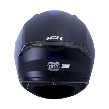 CASCO ICH ICH-503SP STREETLINE MATE NEGRO AZUL VISOR HUMO