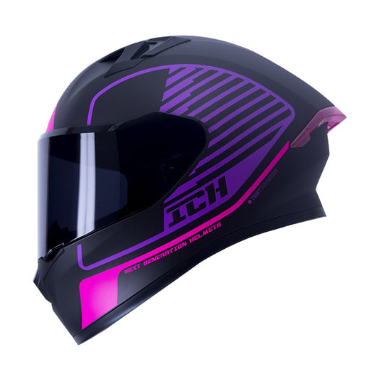CASCO ICH ICH-503SP STREETLINE MATE NEGRO FUCSIA VISOR HUMO