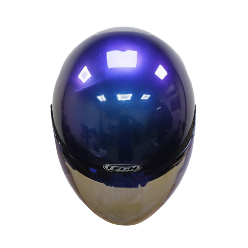 CASCO TECH T10 SOLID CAMALEON VISOR IRIDIUM PLATA