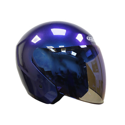 CASCO TECH T10 SOLID CAMALEON VISOR IRIDIUM PLATA