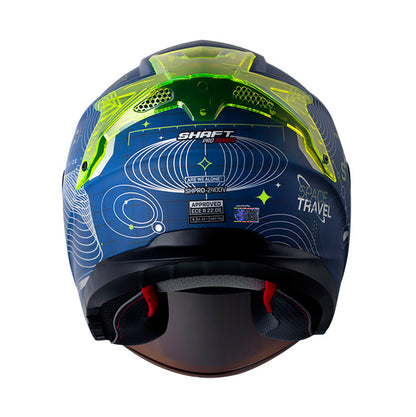 CASCO SHAFT SH-240DV PRO ARE WE ALONE AZUL AMARILLO HUMO
