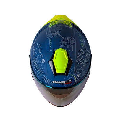 CASCO SHAFT SH-240DV PRO ARE WE ALONE AZUL AMARILLO HUMO