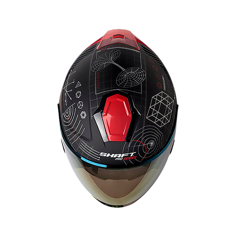 CASCO SHAFT SH-240DV PRO ARE WE ALONE MATE NEGRO ROJO