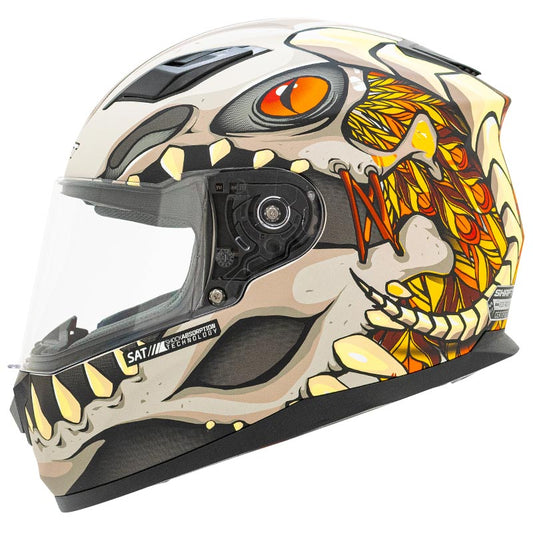 CASCO SHAFT SH-520 BONEMASK WARM GRIS NARANJA NEON