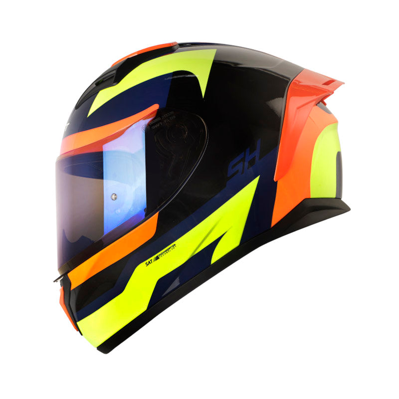 CASCO SHAFT SH-582SP EVO MIXTER AZUL OSCURO AMARILLO NEON