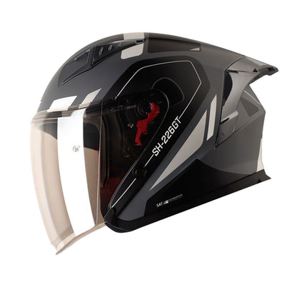 CASCO SHAFT SH-226GT BALAM MATE GRIS OSCURO PLATA IRIDIUM