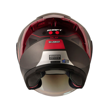 CASCO SHAFT SH-226GT BALAM MATE GRIS OSCURO ROJO IRIDIUM