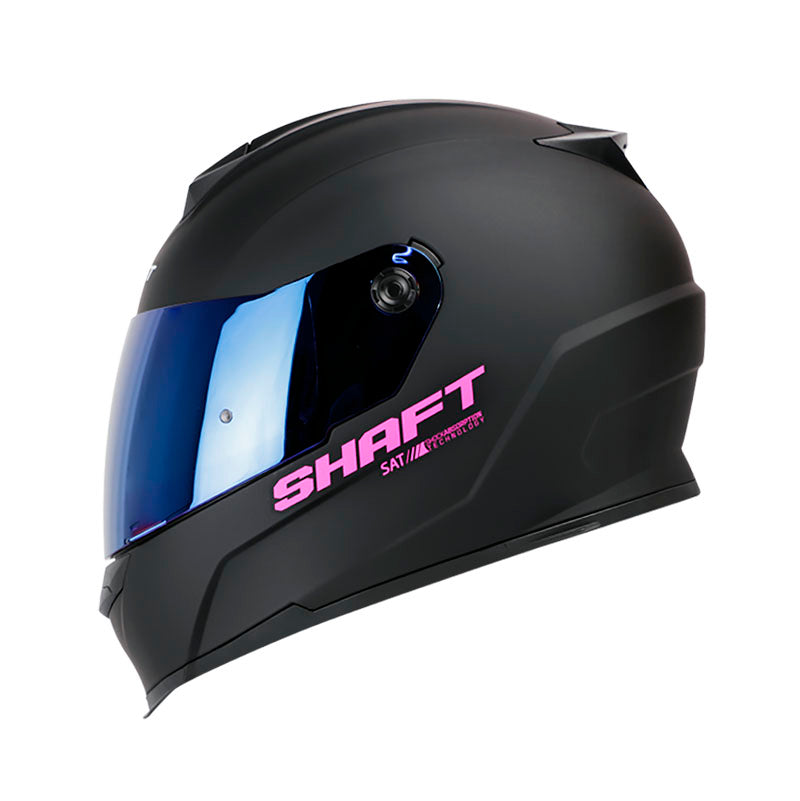 CASCO SHAFT SH-502 SOLID MATE NEGRO FUCSIA VISOR IRIDIUM