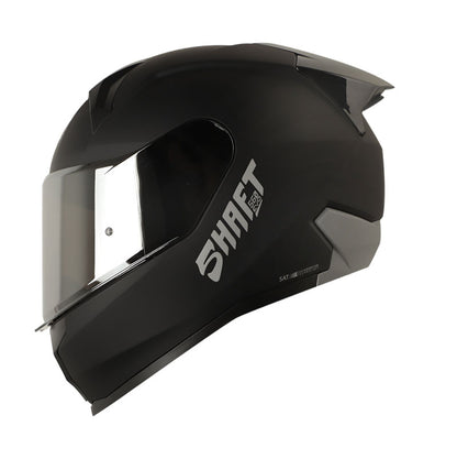 CASCO SHAFT SH-560 EVO SOLID MATE NEGRO PLATA VISOR PLATA
