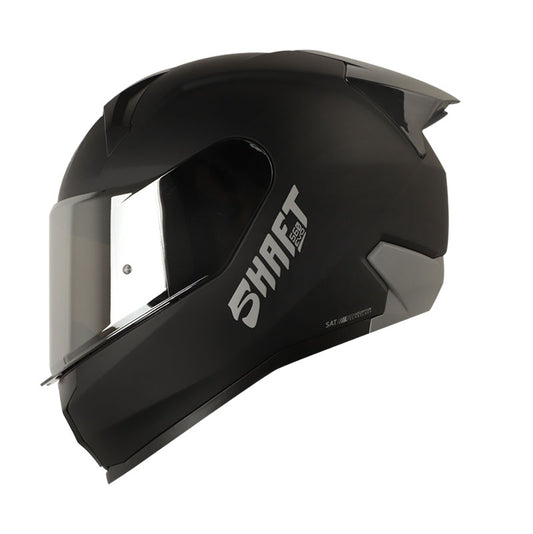 CASCO SHAFT SH-560 EVO SOLID MATE NEGRO PLATA VISOR PLATA