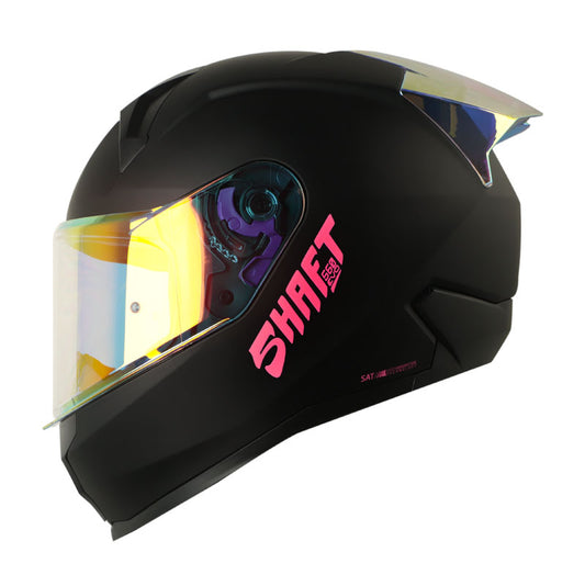 CASCO SHAFT SH-560 EVO SOLID MATE NEGRO MORADO VISOR MORADO