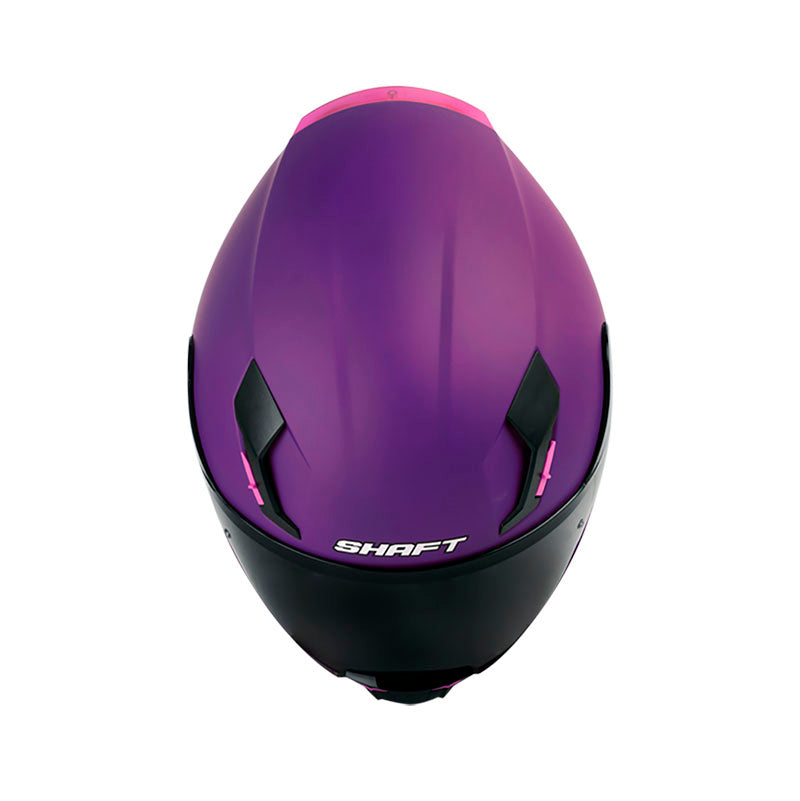 CASCO SHAFT SH-562 SOLID MATE MORADO NEON FUCSIA VISOR HUMO