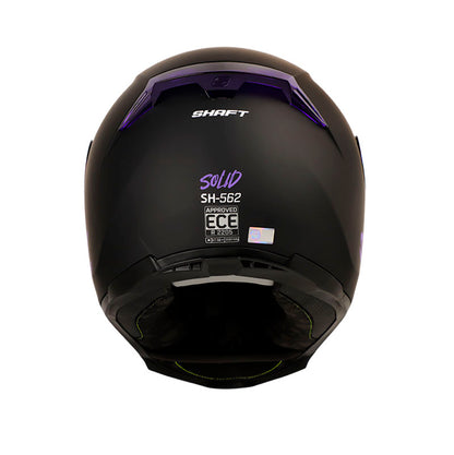 CASCO SHAFT SH-562 SOLID MATE NEGRO MORADO VISOR IRIDIUM