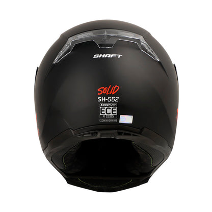 CASCO SHAFT SH-562 SOLID MATE NEGRO ROJO VISOR HUMO