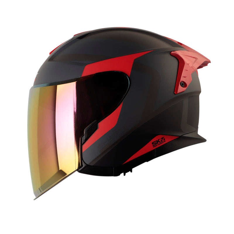 CASCO SHAFT SH-240DV PRO MAISON MATE GRIS OSCURO ROJO