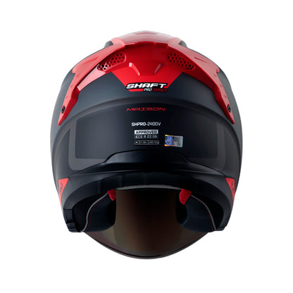 CASCO SHAFT SH-240DV PRO MAISON MATE GRIS OSCURO ROJO