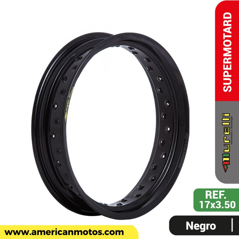 RIN MURELLI 350X17 SUPERMOTARD NEGRO – American Motos Colombia