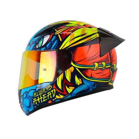 CASCO LS2 FF353 DRILLO X NARANJA NEON AZUL VISOR IRIDIUM