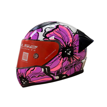 CASCO LS2 FF353SP POPPIES BLANCO ROSADO