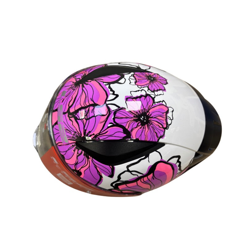 CASCO LS2 FF353SP POPPIES BLANCO ROSADO