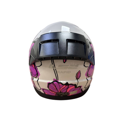 CASCO LS2 FF353SP POPPIES BLANCO ROSADO