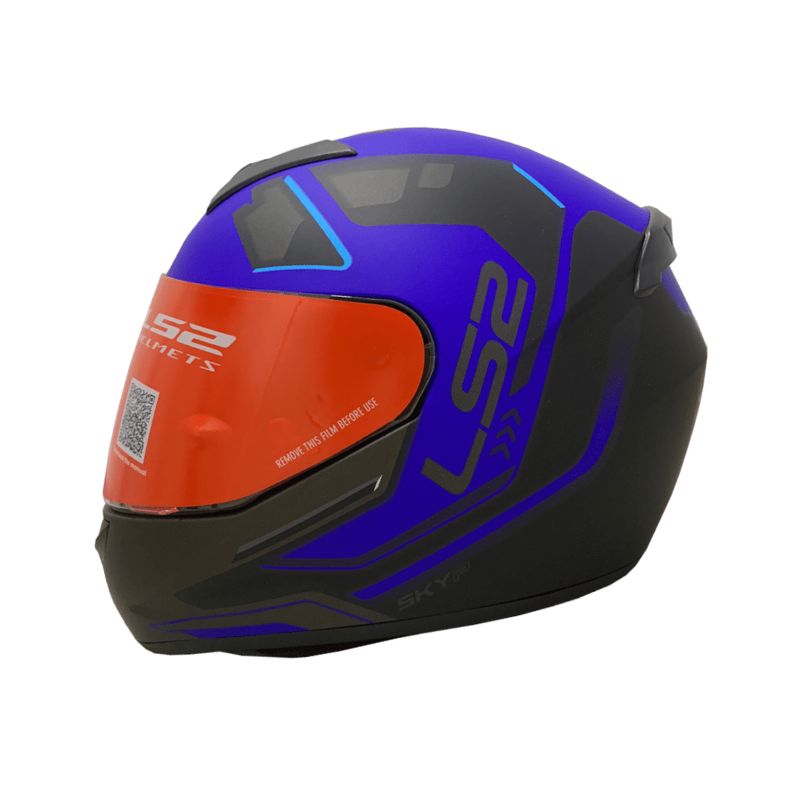 CASCO LS2 FF352 IRONFACE MATE NEGRO AZUL