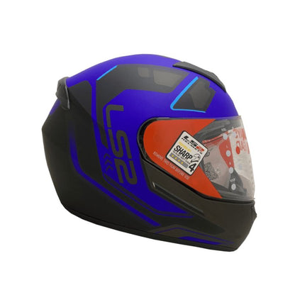 CASCO LS2 FF352 IRONFACE MATE NEGRO AZUL