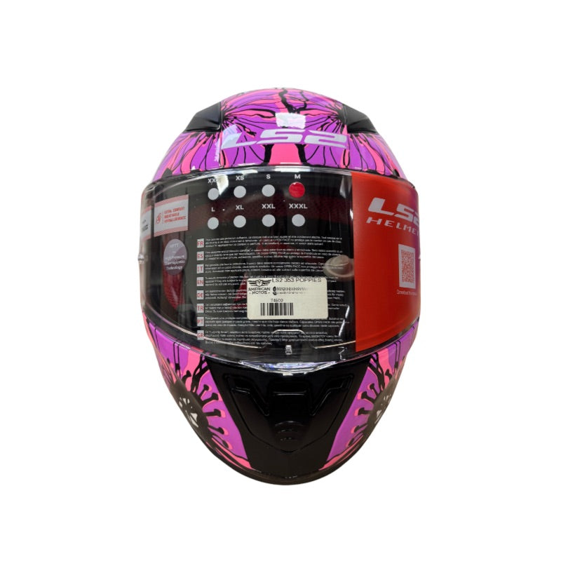 CASCO LS2 FF353SP POPPIES BLANCO ROSADO