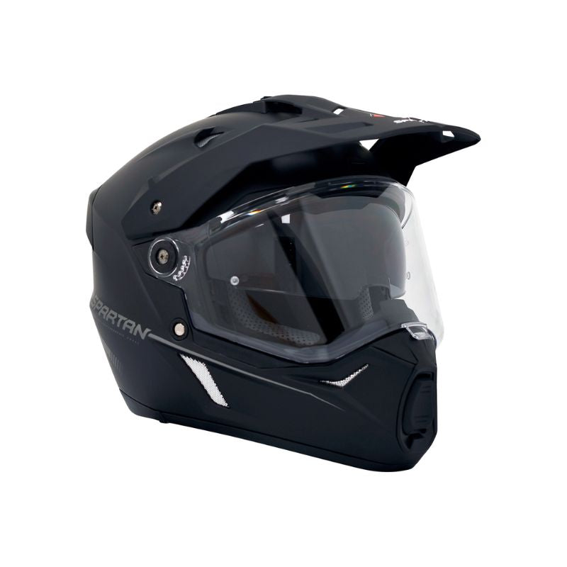 CASCO SPARTAN WOLF SOLID MATE NEGRO