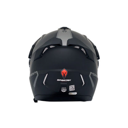 CASCO SPARTAN WOLF SOLID MATE NEGRO